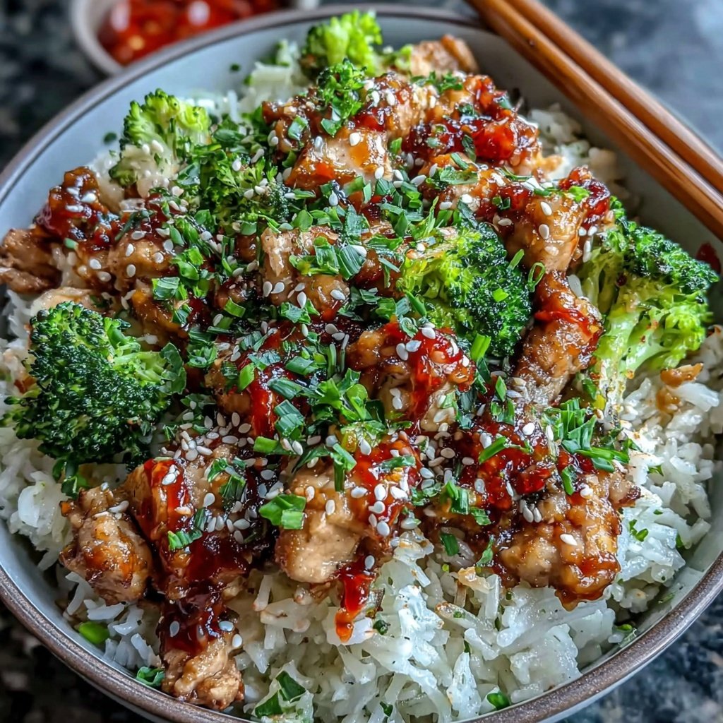 Ground Chicken Teriyaki Rice Bowl