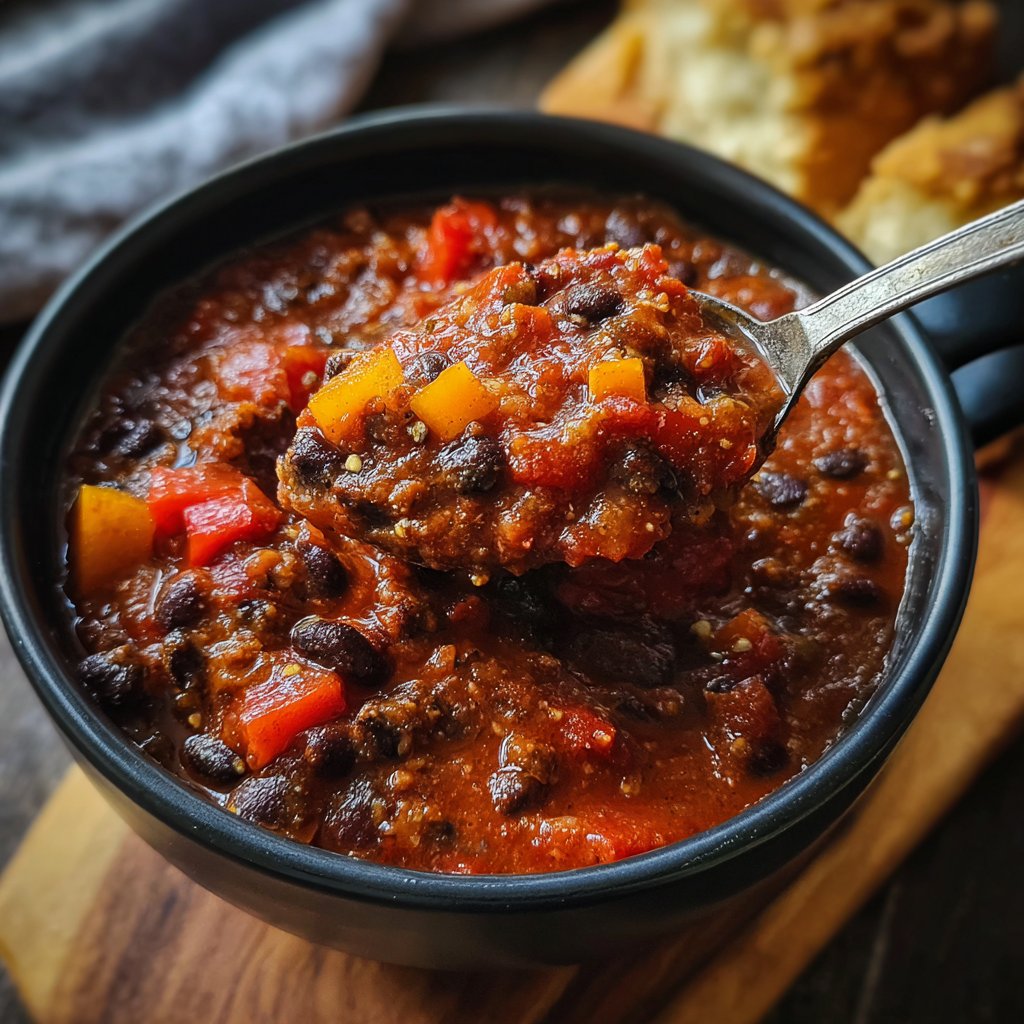 Healthy Crockpot Black Bean Chili