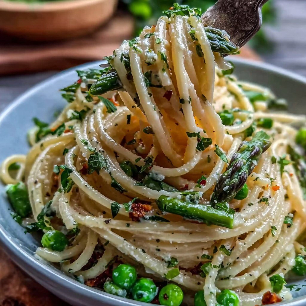 Spring Pasta With Asparagus And Peas