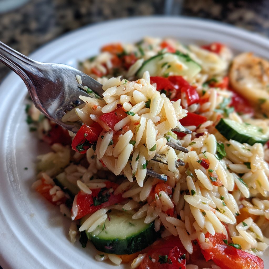 Healthy Lunch Greek Orzo Salad