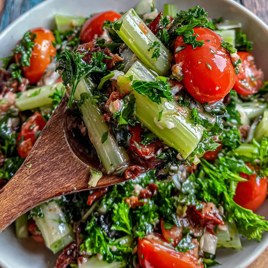 Crunchy Celery Salad With Lemon Dressing