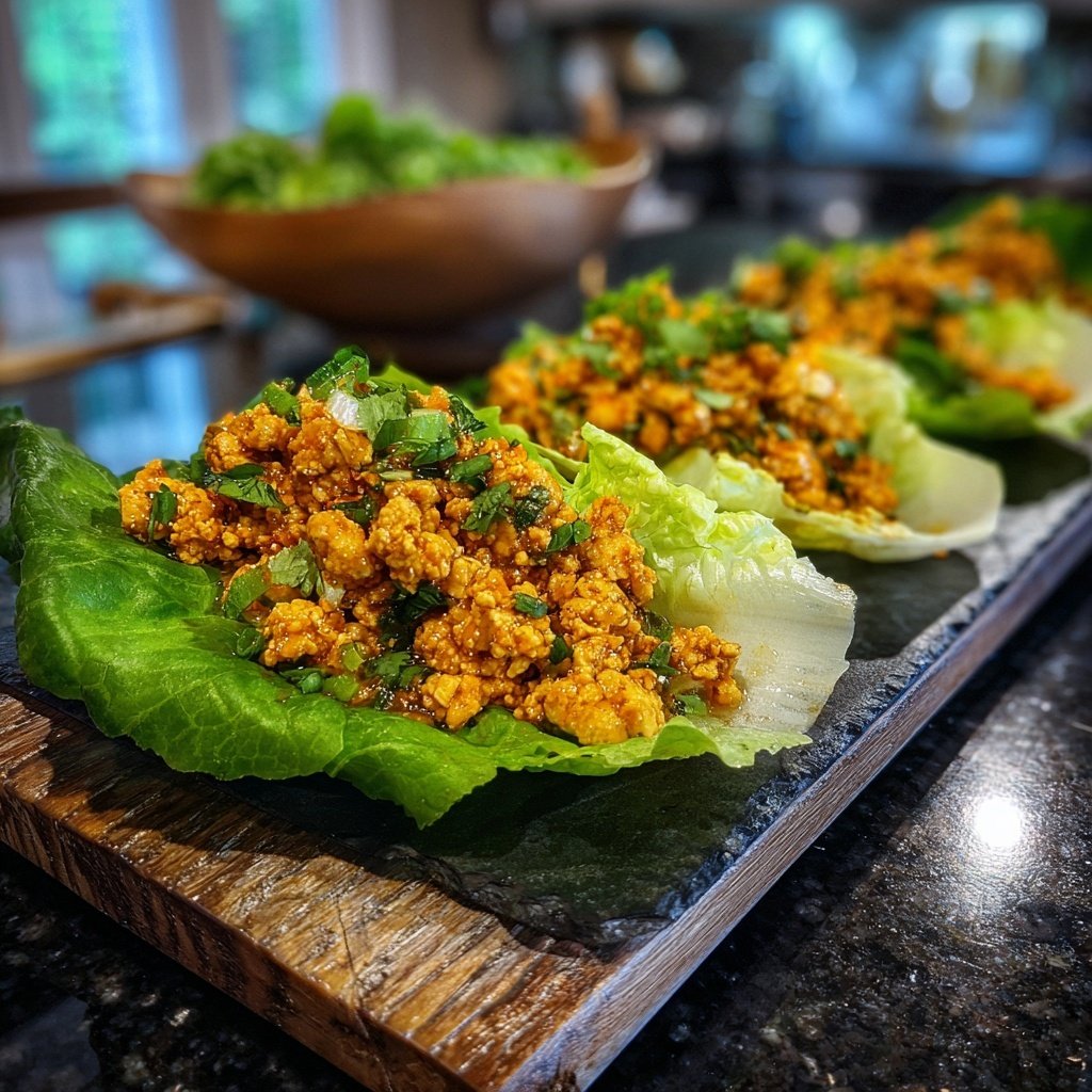 Ground Chicken Lettuce Wraps