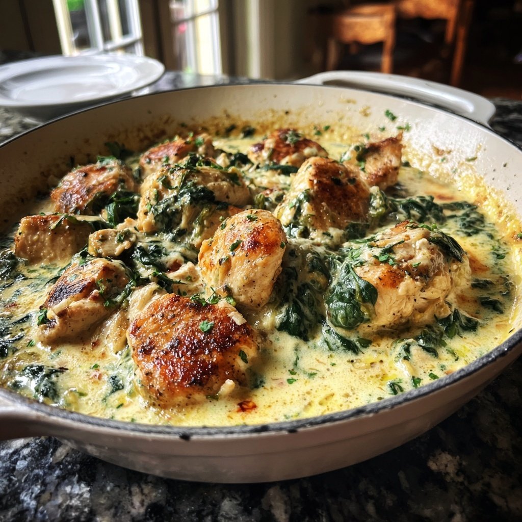 Creamy Spinach Chicken Skillet