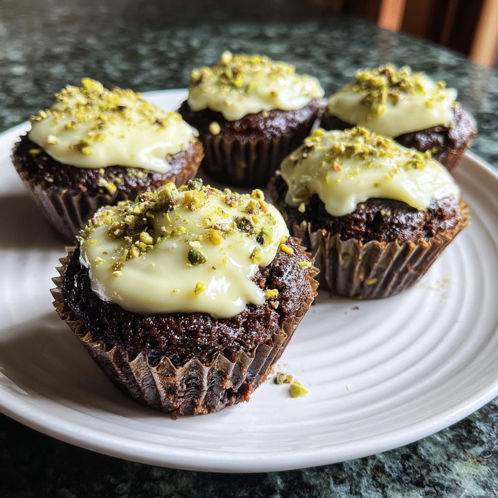 Chocolate Pistachio Cupcakes